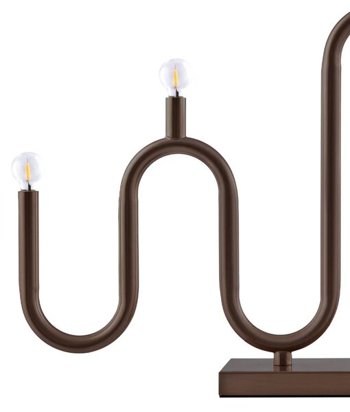 Globen Lighting Svietnik Noel 7, bronzový, šírka 76 cm, Hnedá / staromosadz, kov, Škandinávsky
