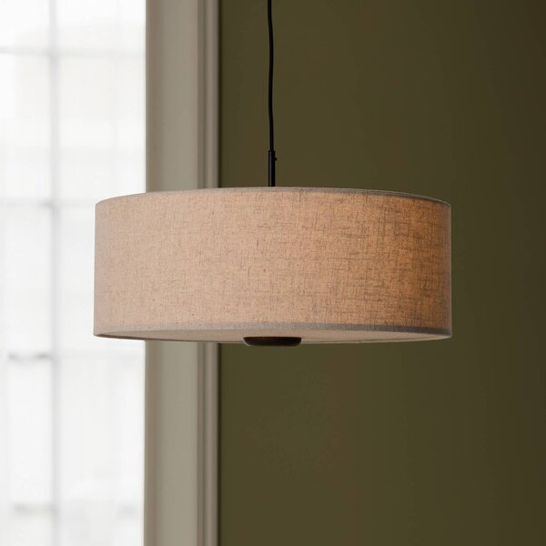 Globen Lighting Závesné svietidlo Bosco 55, béžová, Ø 55 cm, látka, Krémová / jantárovo žltá, Obývacia izba / jedáleň, Textil / látka / hodváb, Škandinávsky, Závesné svietidlo