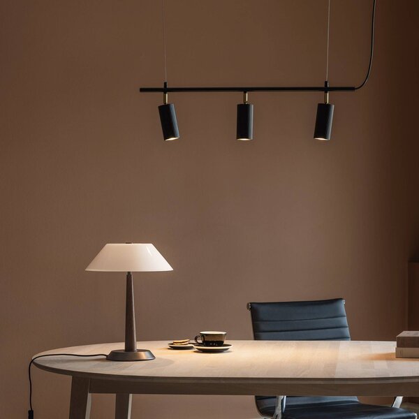 Globen Lighting Závesné svietidlo Hubble 3, čierna, dĺžka 75 cm, 3-pl. žiarovka, Čierna, Obývacia izba / jedáleň, kov, Škandinávsky, Závesné svietidlo
