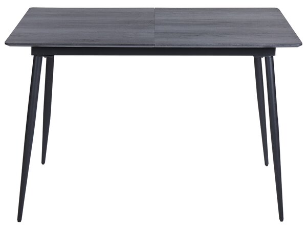 Jedálenský stôl sivý MDF 120/160 x 80 cm rozťahovacia doska kovové nohy obdĺžnikový moderný dizajn