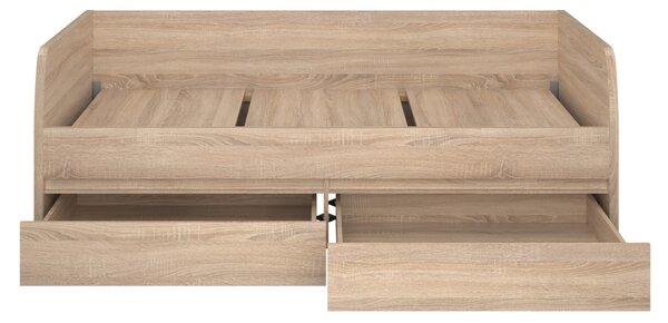 KONDELA Posteľ 2S, 90x200, dub sonoma, NORTY TYP 28