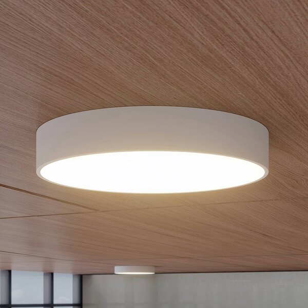 Arcchio LED stropné svietidlo Noabelle, Ø 60 cm, biela, kov, Biela / opálová, Kuchyňa, kov, Moderný, Závesné svietidlo