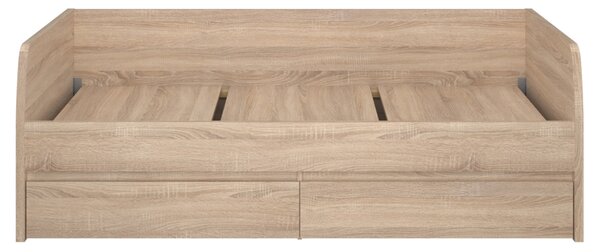KONDELA Posteľ 2S, 90x200, dub sonoma, NORTY TYP 28