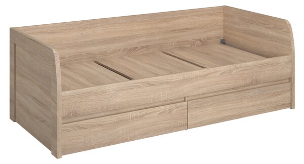 KONDELA Posteľ 2S, 90x200, dub sonoma, NORTY TYP 28