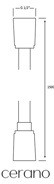 CERANO - Sprchová hadica - chróm - 150 cm