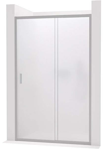 CERANO - Sprchové posuvné dvere Varone LINE Ľ/P - 6 mm - chróm, mliečne sklo - 90x195 cm
