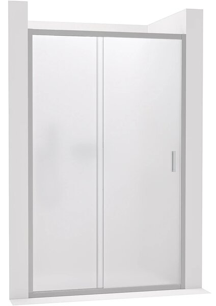 CERANO - Sprchové posuvné dvere Varone LINE Ľ/P - 6 mm - chróm, mliečne sklo - 90x195 cm