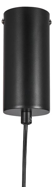 Závesná lampa čierna kov hliník železo LED 5 svetiel okrúhle tienidlá moderný industriálny štýl kuchyňa jedáleň obývačka