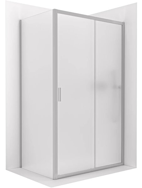 CERANO - Sprchovací kút Varone LINE Ľ/P - 6 mm - chróm, mliečne sklo - 90x70 cm - posuvný
