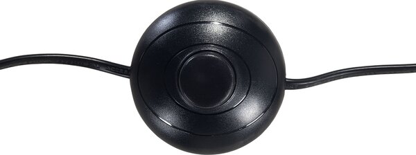 Stojaca lampa čierna kov zmes bavlny a polyesteru 149 cm statívový podstavec látkové tienidlo kábel moderný retro dizajn obývačka spálňa