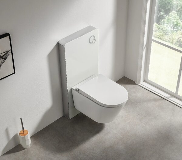 CERANO - Sanitárny splachovací modul pre WC závesné - biela matná - 48,3x100 cm