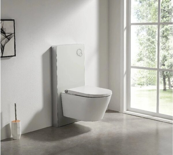 CERANO - Sanitárny splachovací modul pre WC závesné - biela matná - 48,3x100 cm