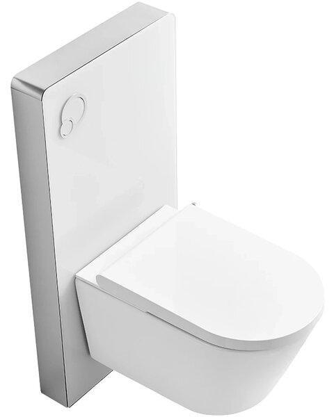 CERANO - Sanitárny splachovací modul pre WC závesné - biela matná - 48,3x100 cm