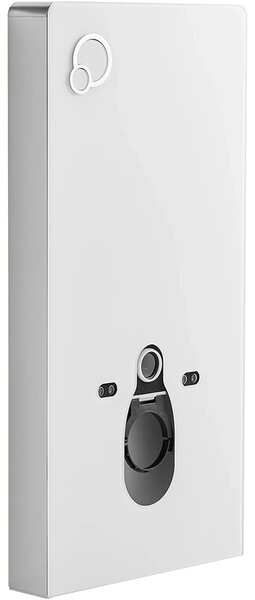 CERANO - Kompletný WC set sanitárny splach. modul - biela matná + WC závesné Felci, Rimless + Slim/UF sedátko - biela lesklá - 53x37 cm