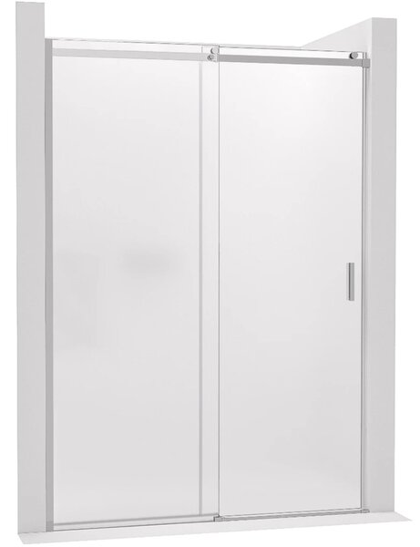 CERANO - Sprchové posuvné dvere Santoro - ľavá - 6 mm - chróm, mliečne sklo - 100x195 cm