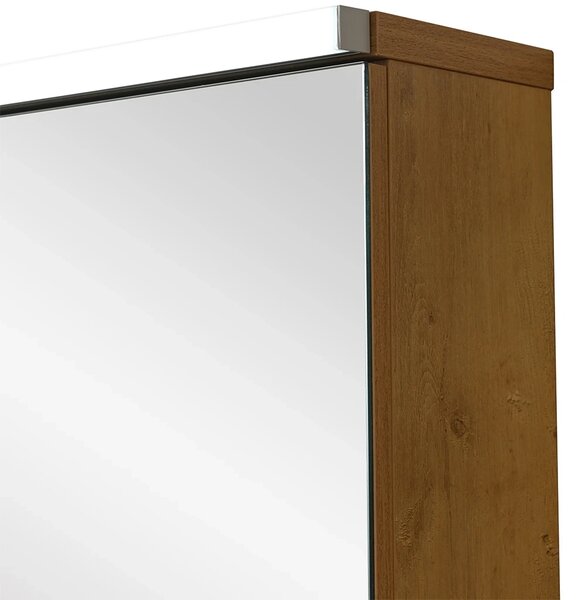 CERANO - Kúpeľňová zrkadlová skrinka s LED osvetlením Avia - dub medový - 115x70x16, 5 cm