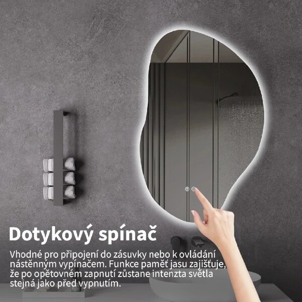 CERANO - Kúpeľňové LED zrkadlo Enolo - 50x77,5 cm