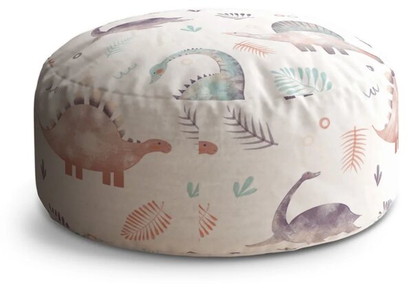 Sablio Taburet Circle Maľované dinosaury: 38x48 cm