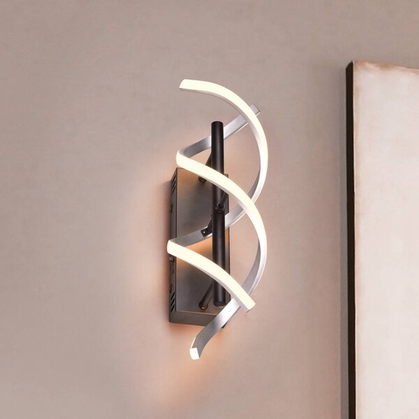 Trio Lighting LED nástenné svetlo Sequence, stmievateľné, hliník, Hliník / sivá / zinok, Obývacia izba / jedáleň, Hliník, Moderný