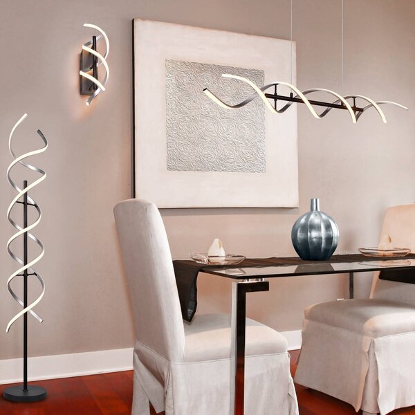 Trio Lighting LED nástenné svetlo Sequence, stmievateľné, hliník, Hliník / sivá / zinok, Obývacia izba / jedáleň, Hliník, Moderný