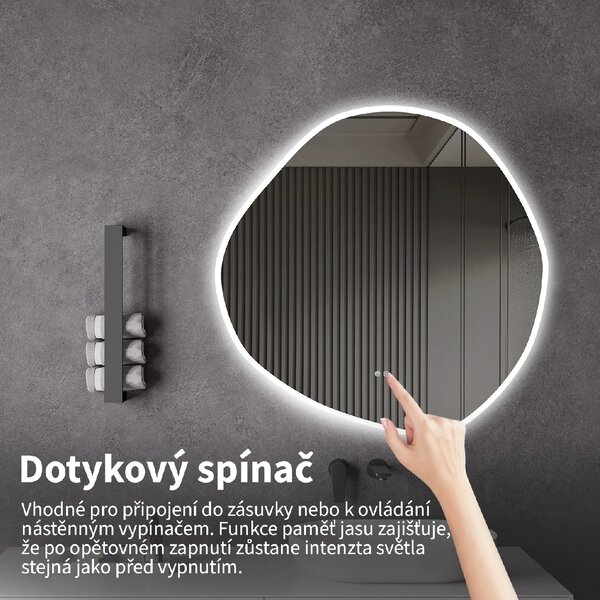 CERANO - Kúpeľňové LED zrkadlo Granio - Ø 60 cm