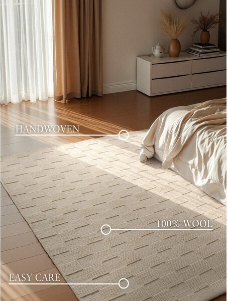 Krémový ručne tkaný vlnený koberec 200x300 cm Scala – Villeroy&Boch