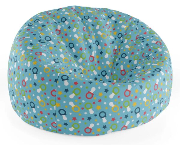 Sablio Sedací vak Cocoon Cumlíky a hviezdy - 75 x 45 x 35 cm
