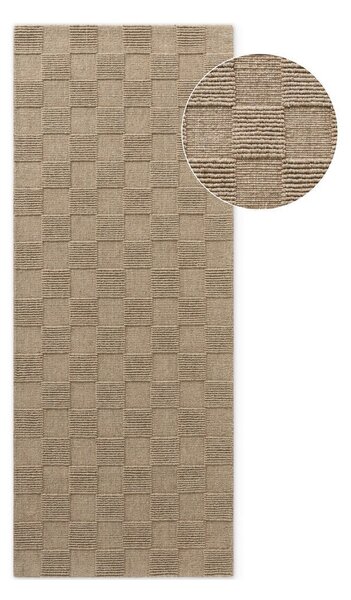 Hnedý ručne tkaný vlnený behúň 80x200 cm Scala – Villeroy&Boch