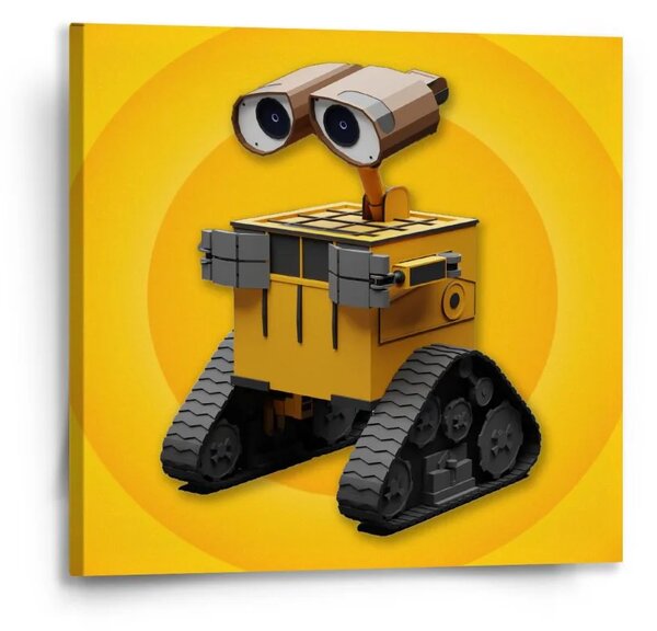 Sablio Obraz Wall-E robot Žltý - 50x50 cm