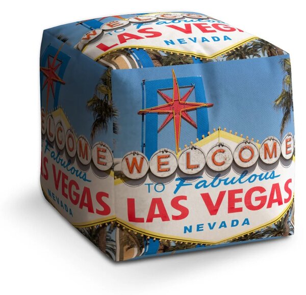 Sablio Taburet Welcome to Las Vegas - 40x40x40 cm