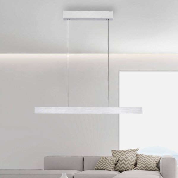 LED závesné svietidlo PURE E-Motion, diamant,, Hliník / sivá / zinok, Obývacia izba / jedáleň, Hliník, Moderný, Závesné svietidlo