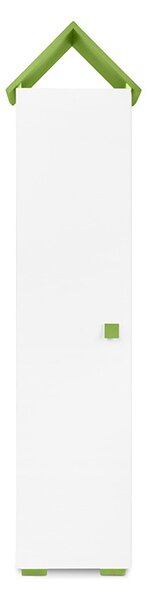 Detská skriňa THALIA, 47,5x190,5x46, biela/zelená
