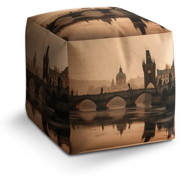 Sablio Taburet Cube Praha Karlov most 1 - 40x40x40 cm