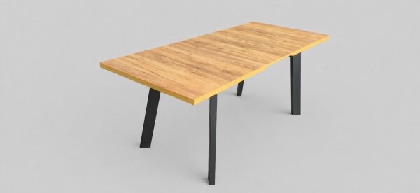 Rozkladací jedálenský stôl KERNO 150/190x80 cm dub craft/čierna