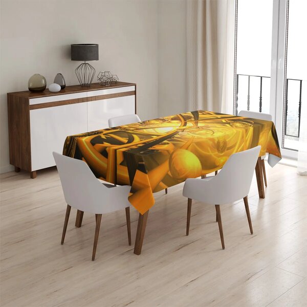 Sablio Obrus Žltá abstrakcia - 90x90 cm