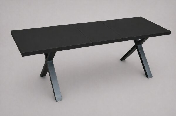 Rozkladací jedálenský stôl DOMO 150/190x80 cm čierny
