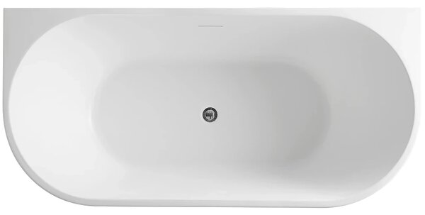 CERANO - Voľne stojaca akrylátová vaňa Bianco, nástenná - biela lesklá - 180x80 cm