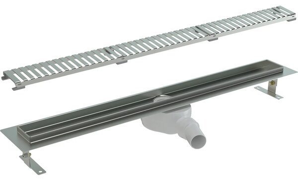CERANO - Sprchový odtokový žľab, sifón otočný 360 ° - DN50 - nerez - 72 cm