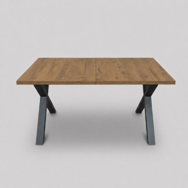Rozkladací jedálenský stôl DOMO 150/190x80 cm dub lefkas/čierna