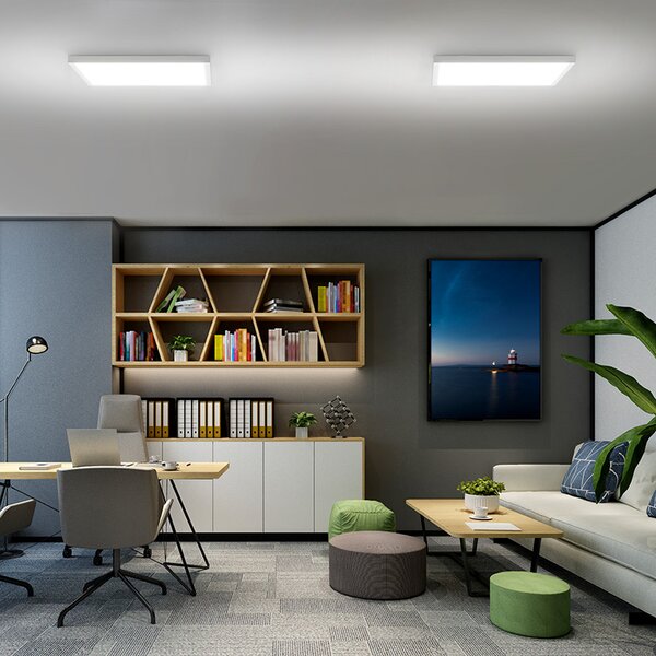 SOLIGHT LED stropné osvetlenie prisadené, 40W, 4800lm, 4000K, UGR