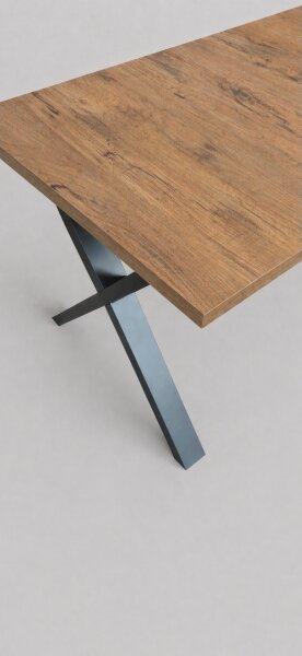Rozkladací jedálenský stôl DOMO 150/190x80 cm dub lefkas/čierna
