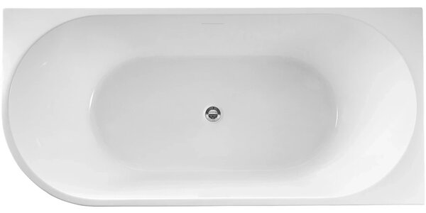 CERANO - Voľne stojaca akrylátová vaňa Bianco, pravá - biela lesklá - 180x80 cm