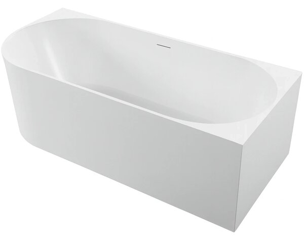 CERANO - Voľne stojaca akrylátová vaňa Bianco, pravá - biela lesklá - 180x80 cm