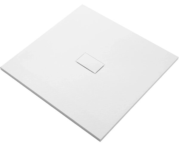 CERANO - Sprchová vanička štvorcová FlexiCut - SMC/minerálny kompozit - upraviteľná - biela matná - 100x100x3 cm