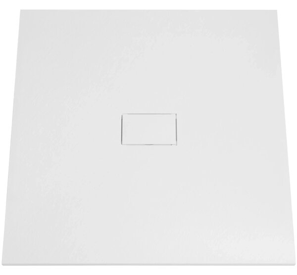 CERANO - Sprchová vanička štvorcová FlexiCut - SMC/minerálny kompozit - upraviteľná - biela matná - 100x100x3 cm