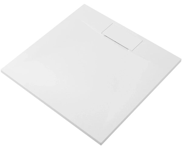 CERANO - Sprchová vanička štvorcová Enzo - SMC/minerálny kompozit - štruktúrovaná biela matná - 80x80x3 cm