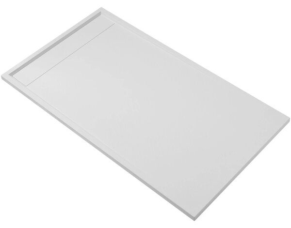 CERANO - Sprchová vanička obdĺžniková Lugo - SMC/minerálny kompozit - biela matná - 100x80x3 cm