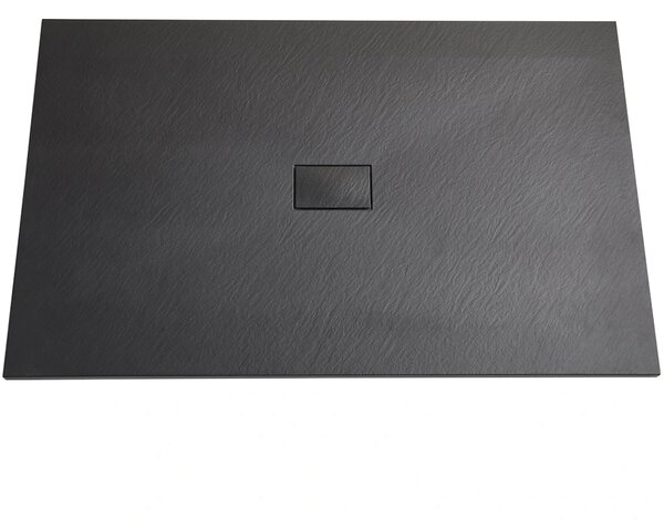 CERANO - Sprchová vanička obdĺžniková FlexiCut - SMC/minerálny kompozit - upraviteľná - čierna matná - 120x100x3 cm