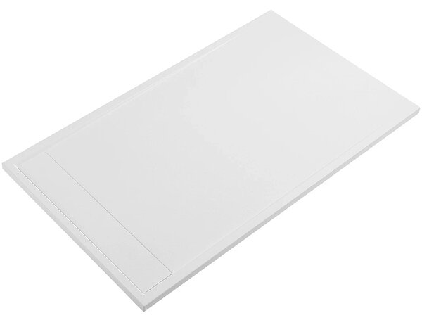 CERANO - Sprchová vanička obdĺžniková Lugo - SMC/minerálny kompozit - biela matná - 100x80x3 cm