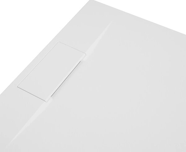 CERANO - Sprchová vanička obdĺžniková Enzo - SMC/minerálny kompozit - štruktúrovaná biela matná - 100x80x3 cm